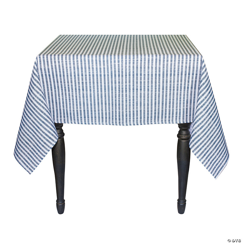 Melrose International Striped Tablecloth 72In Image