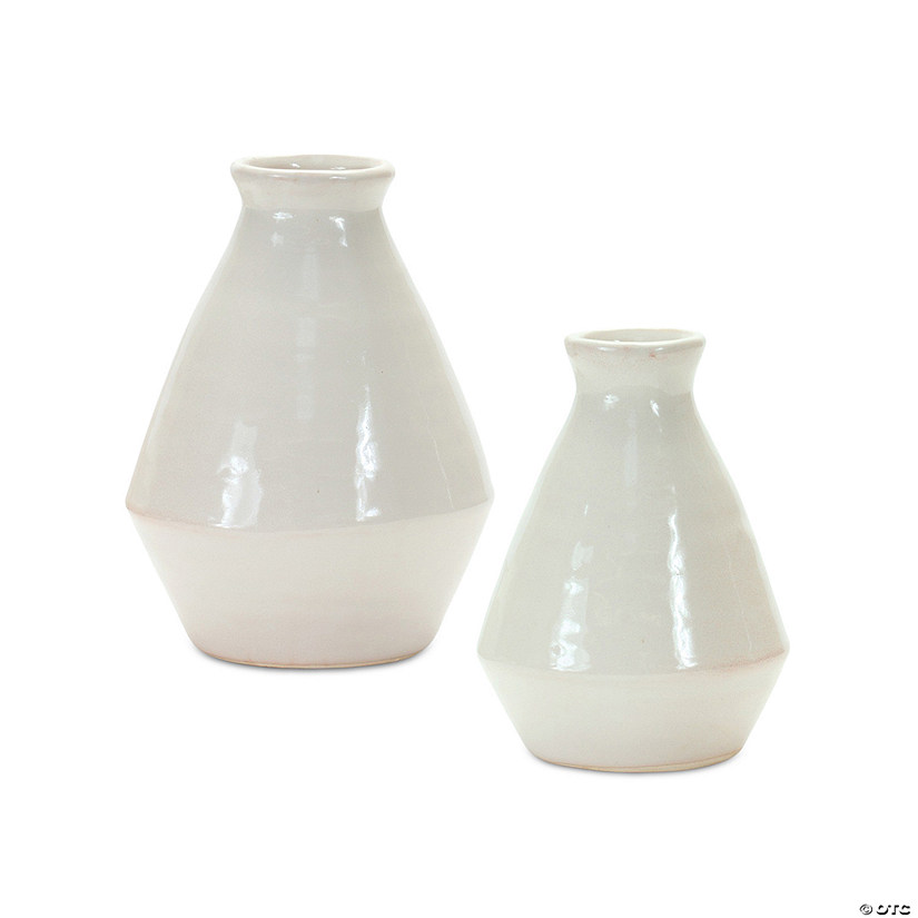 Melrose International Terracotta Vase (Set Of 2) 6.25In Image