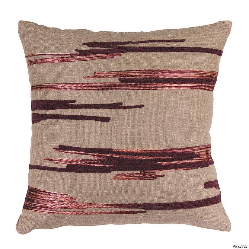 Melrose International Warm Colors Cotton Pillow, 15 Inches (Set of 2) Image