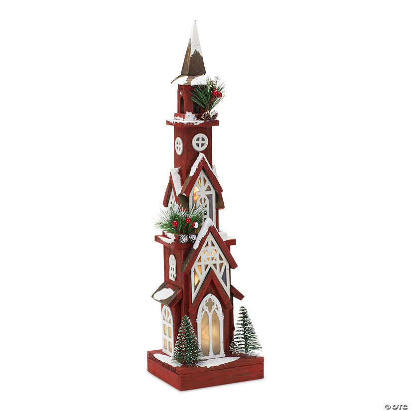 Melrose International Wooden Church Decor 24.25In Image