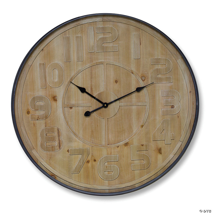 Melrose International Wooden Wall Clock, 31 Inches Image
