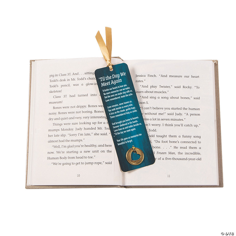 Memorial Bookmarks with Heart Token - 12 Pc. Image