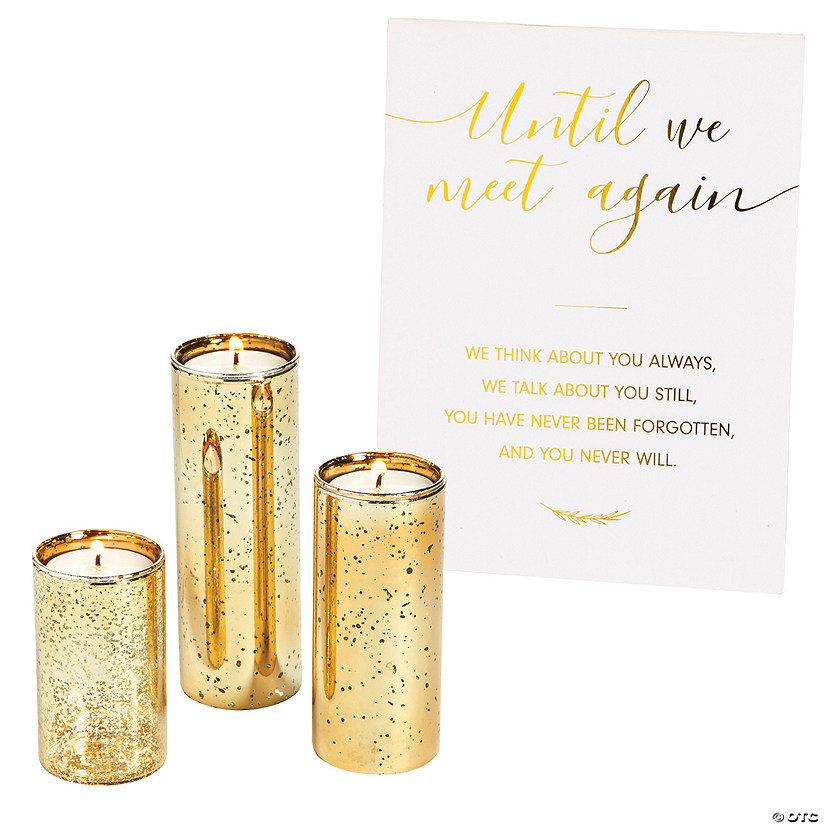 Memorial Sign & Candle Holder Kit - 4 Pc. Image