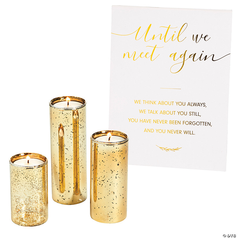 Memorial Sign & Candle Holder Kit 4 Pc. Oriental Trading
