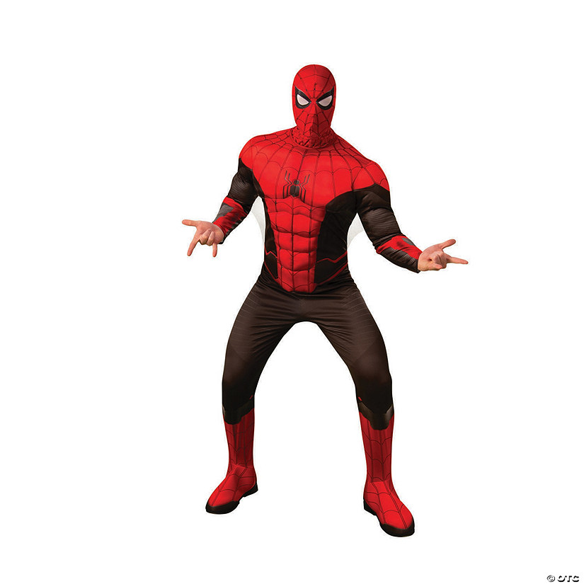 Men&#8217;s Deluxe Spider-Man: Far From Home Red & Black Costume Image