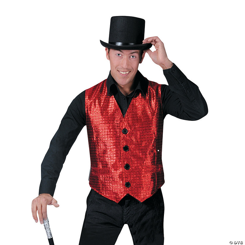 Men&amp;#8216;s Red Vest Costume - Extra Large Image