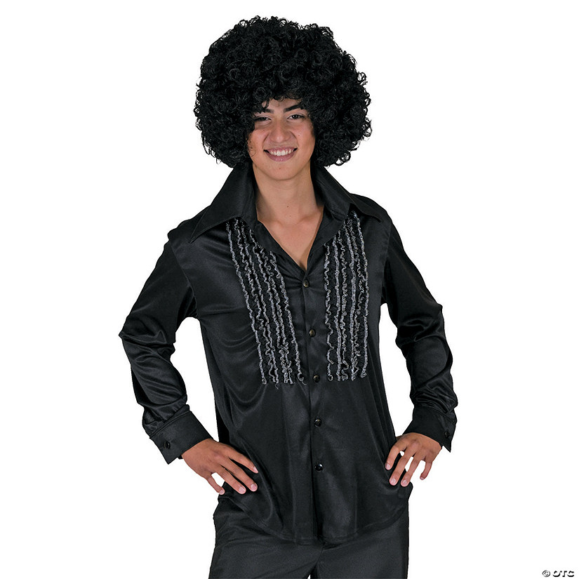 Men S Black Saturday Night Fever Shirt Costume Medium Oriental Trading