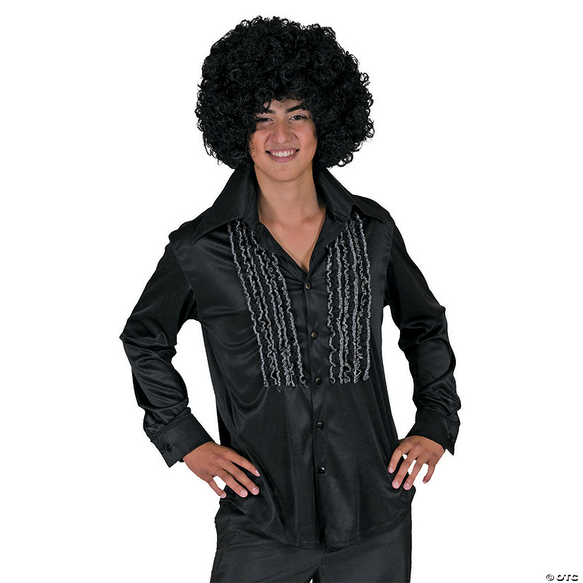 Men's Black Saturday Night Fever Shirt Costume - Medium | Oriental Trading