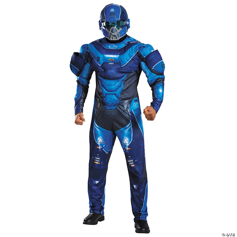 Men's Blue Spartan Costume Image