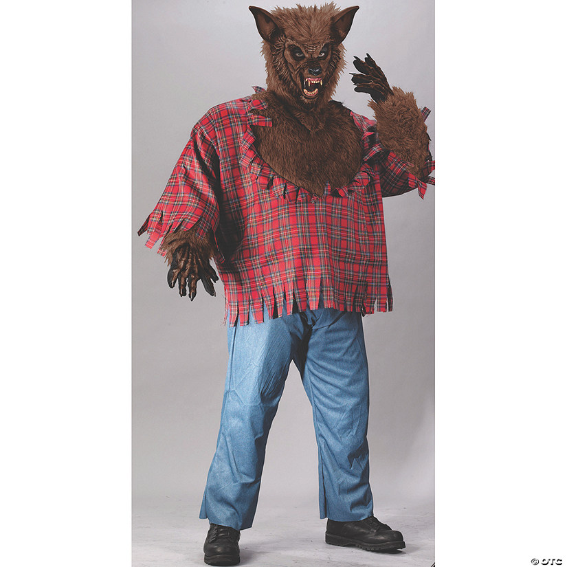 Men's Brown Werewolf Costume - Plus Size Image