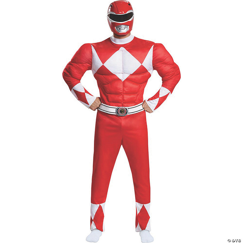 Men's Classic Muscle Mighty Morphin Power Ranger Red Ranger &#8211;&#160;Plus Image