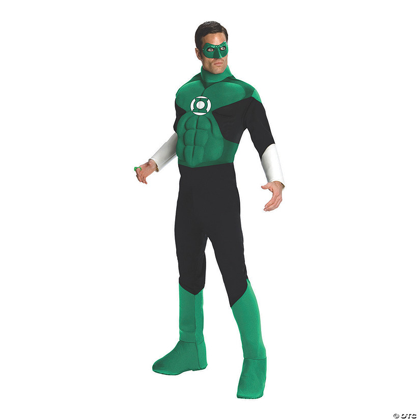 Men's Deluxe Muscle Chest Green Lantern Costume Image