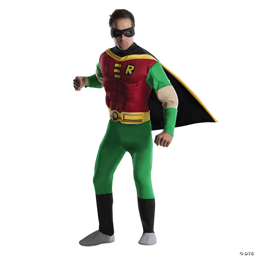Men's Deluxe Muscle Chest Robin Costume Image