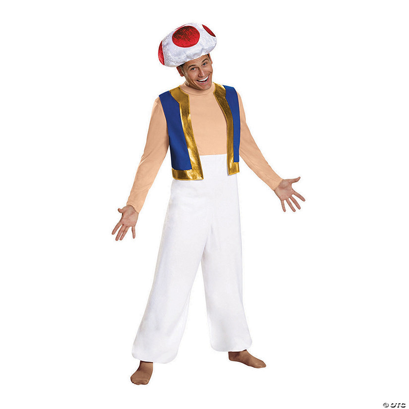 Men's Deluxe Super Mario Bros.™ Toad Costume | Oriental Trading