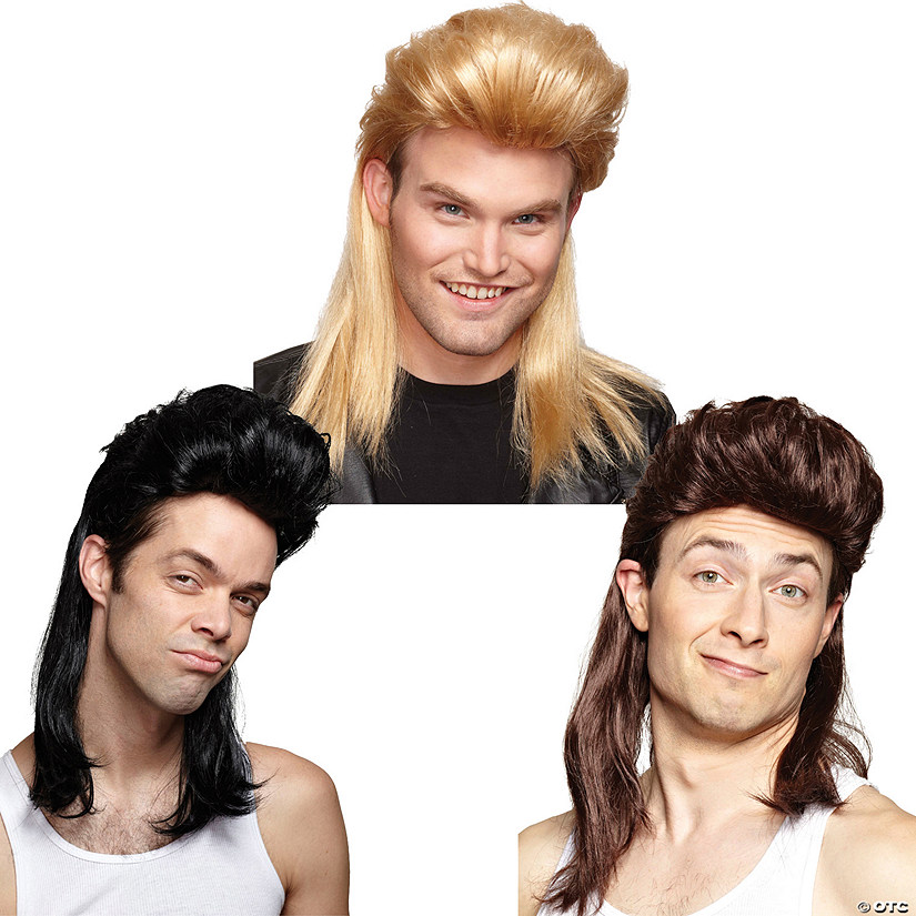 Men's Nightclub Mullet Wig Image