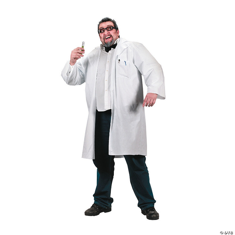 Men's Plus Size Lab Coat Costume Image