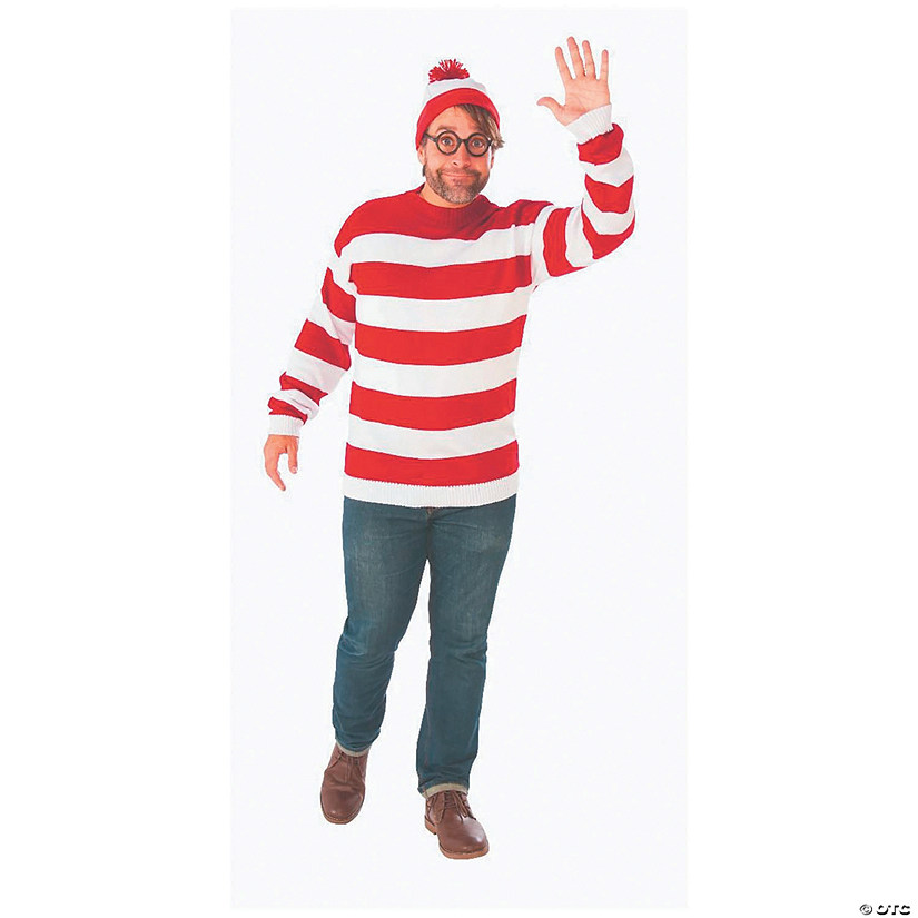 Men's Plus Size Where's Waldo Costume Image