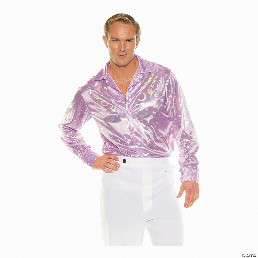 Men's Purple Circles Disco Tshirt Image