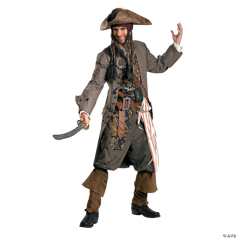 Men's Rental Quality Pirates of the Caribbean Jack Sparrow Costume