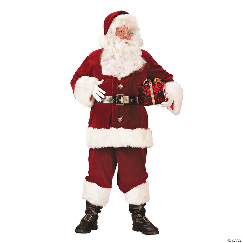 Men's Super Deluxe Santa Clause Suit Costume - One Size Image