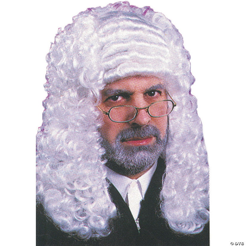 Men's White Judge Wig