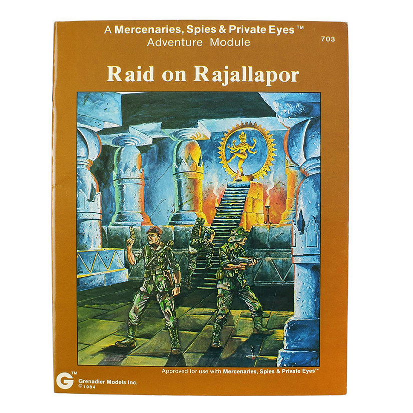 Mercenaries, Spies & Private Eyes: Raid on Rajallapor Module, Mystery Role Playing Game (4-6 players) Image