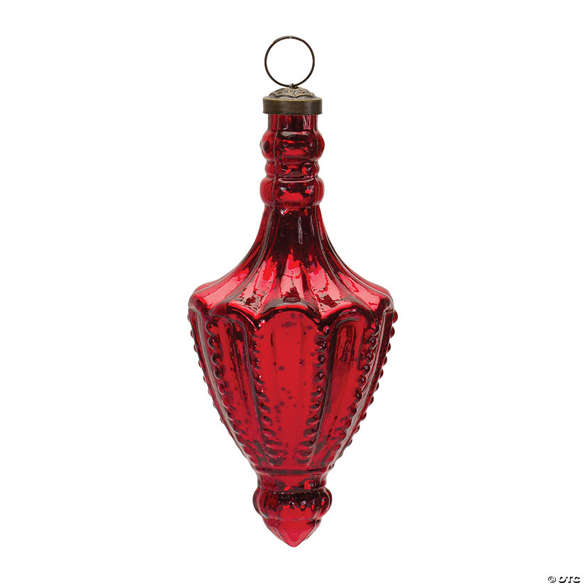 Mercury Glass Finial Drop Ornament (Set Of 6) 7.25"H Glass Image