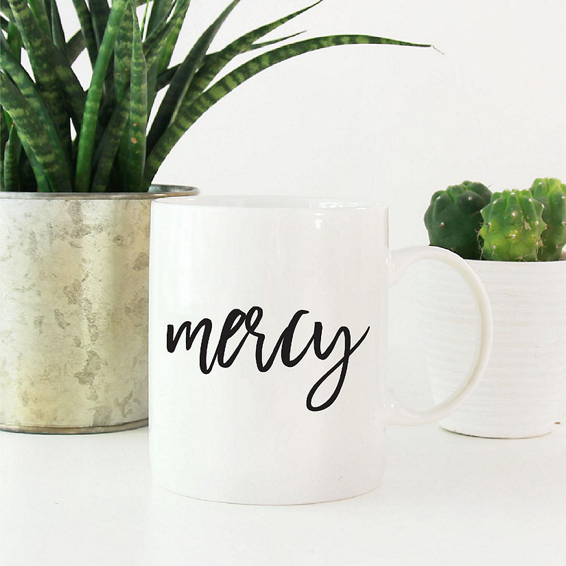 Mercy Black Calligraphy Ceramic Mug Image