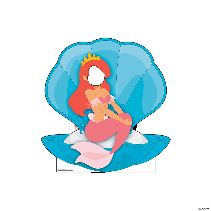 Mermaid in Clam Shell Stand-In Life-Size Cardboard Stand-Up Image