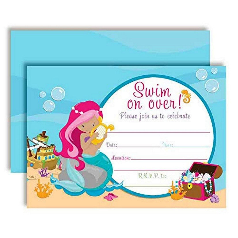 Mermaid Invitations (medium) 40pc. by AmandaCreation Image