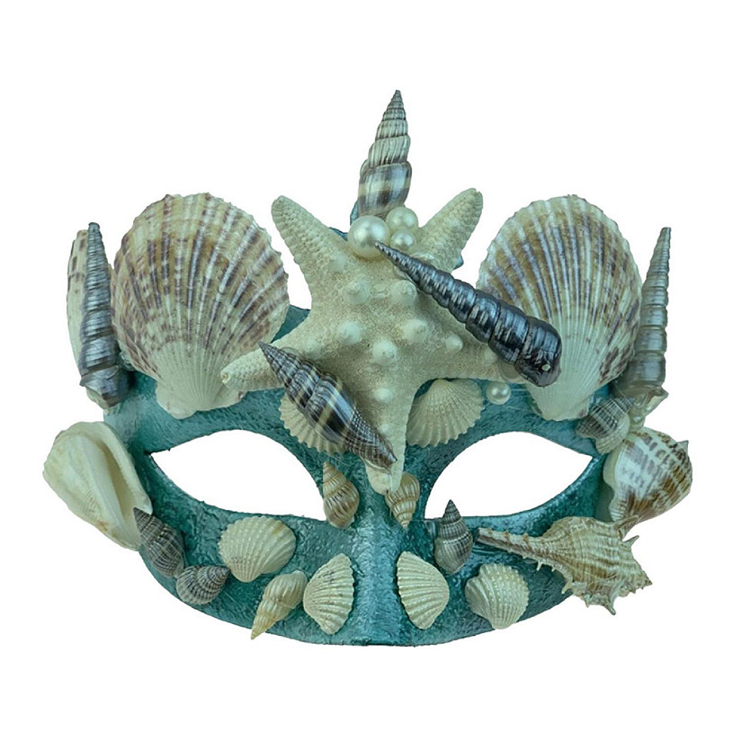 Mermaid Masquerade Costume Mask  Aqua Image