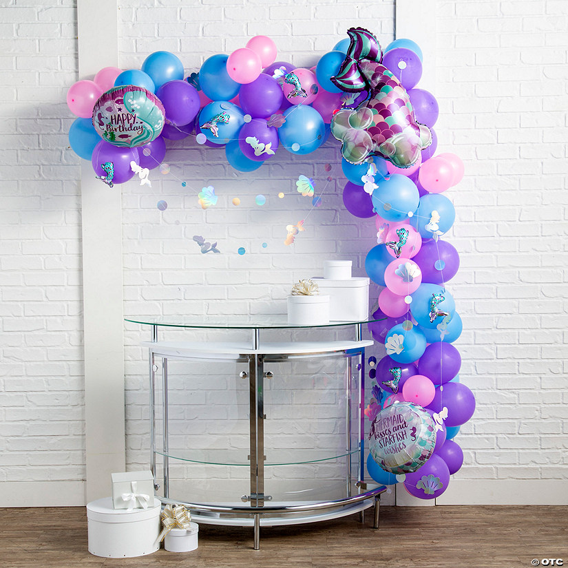 Mermaid Party Balloon Decorating Kit - 89 Pc. Image