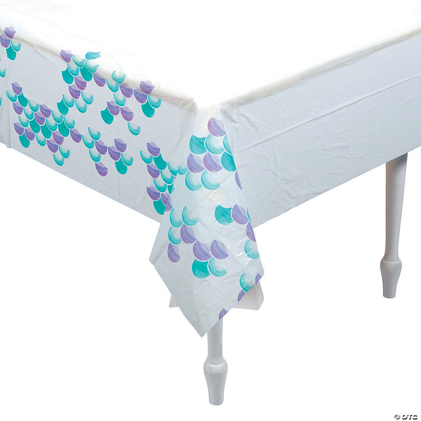Mermaid Sparkle Plastic Tablecloth Oriental Trading