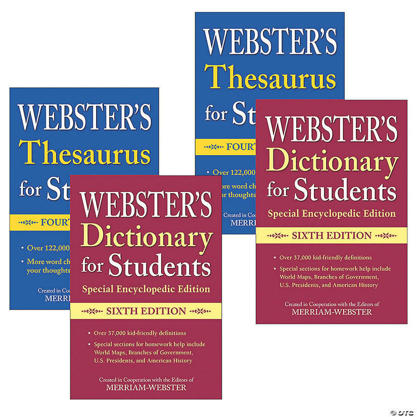 Merriam-Webster For Students Dictionary/Thesaurus Shrink-Wrapped Set, 2 Sets Image