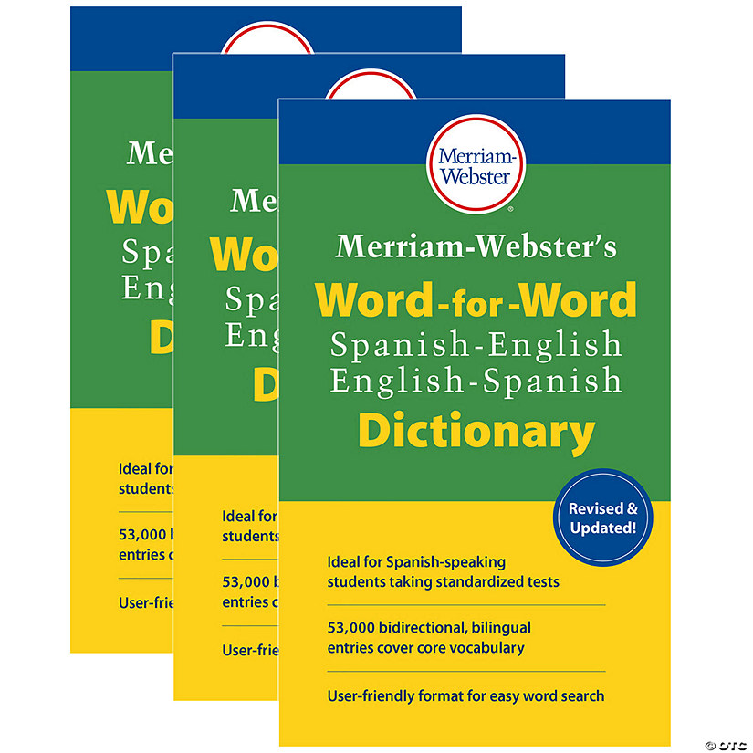 Merriam-Webster Merriam-Webster's Word-for-Word Spanish-English Dictionary, Pack of 3 Image