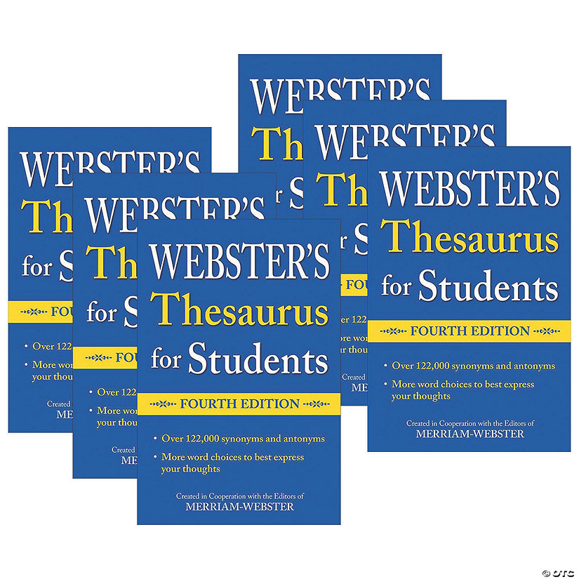 Merriam-Webster Thesaurus for Students, Fourth Edition, Pack of 6 Image