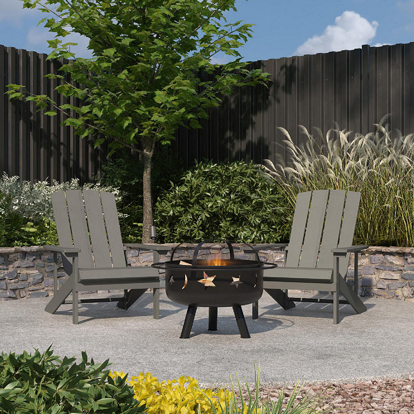 Merrick Lane 2 Lt Gray Adirondacks-Firepit Image