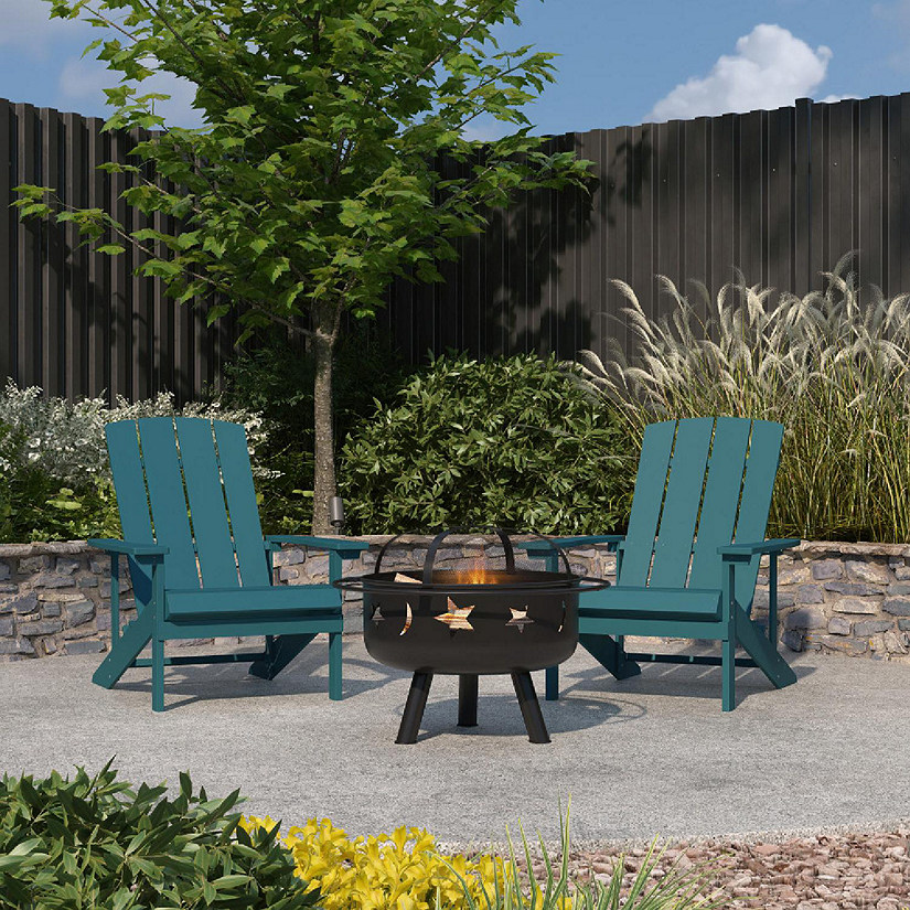 Merrick Lane 2 Sea Foam Adirondacks-Firepit Image