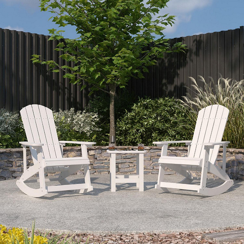 Merrick Lane 2 White Rocker &amp; Side Table Image
