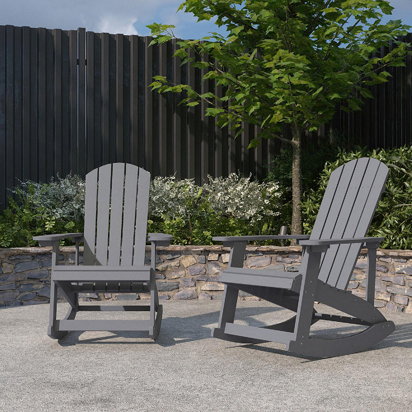 Merrick Lane 2PK Gray Adirondack Chairs Image