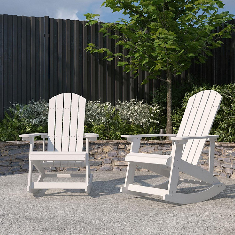 Merrick Lane 2PK White Adirondack Chairs Image