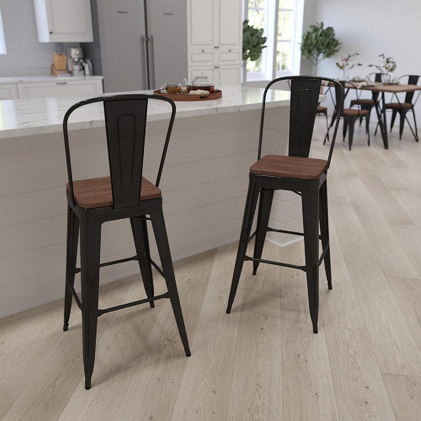 Merrick Lane 30" White Counter Bar Stool Image