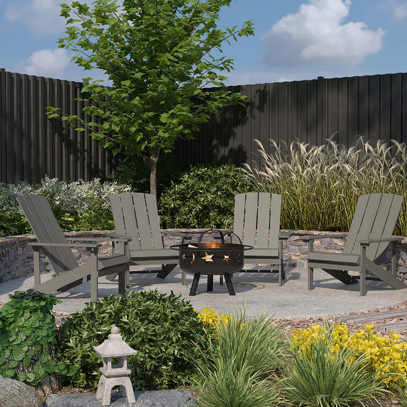 Merrick Lane 4 Lt Gray Adirondacks-Firepit Image