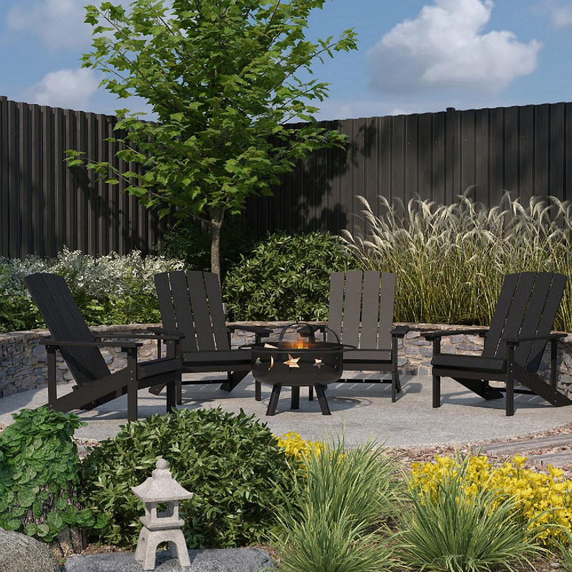 Merrick Lane 4 Slt Gray Adirondacks-Firepit Image
