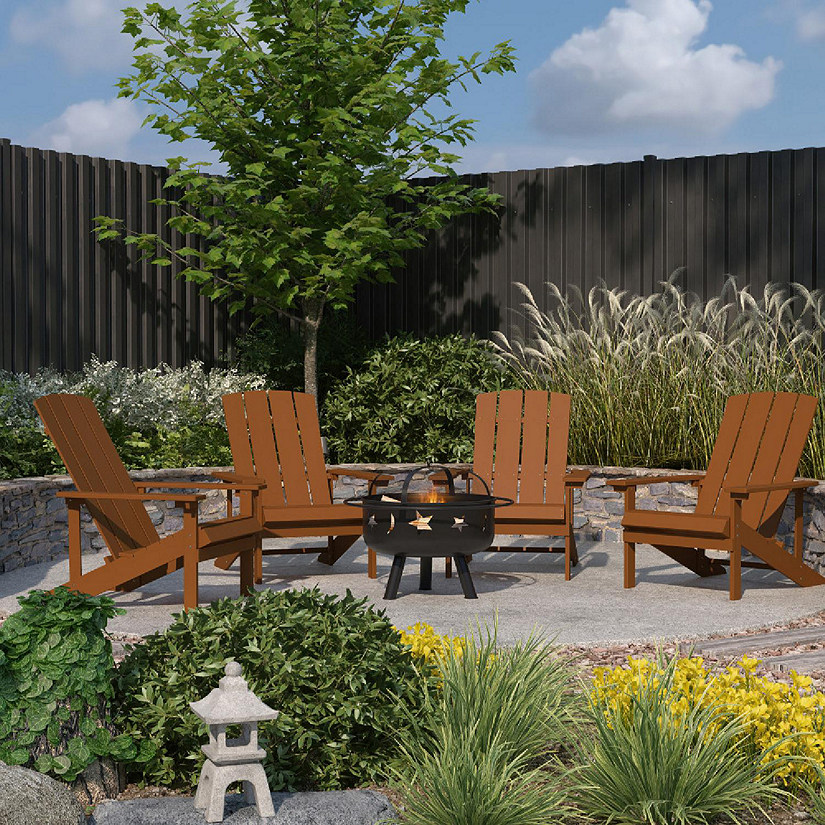 Merrick Lane 4 Teak Adirondacks-Firepit Image