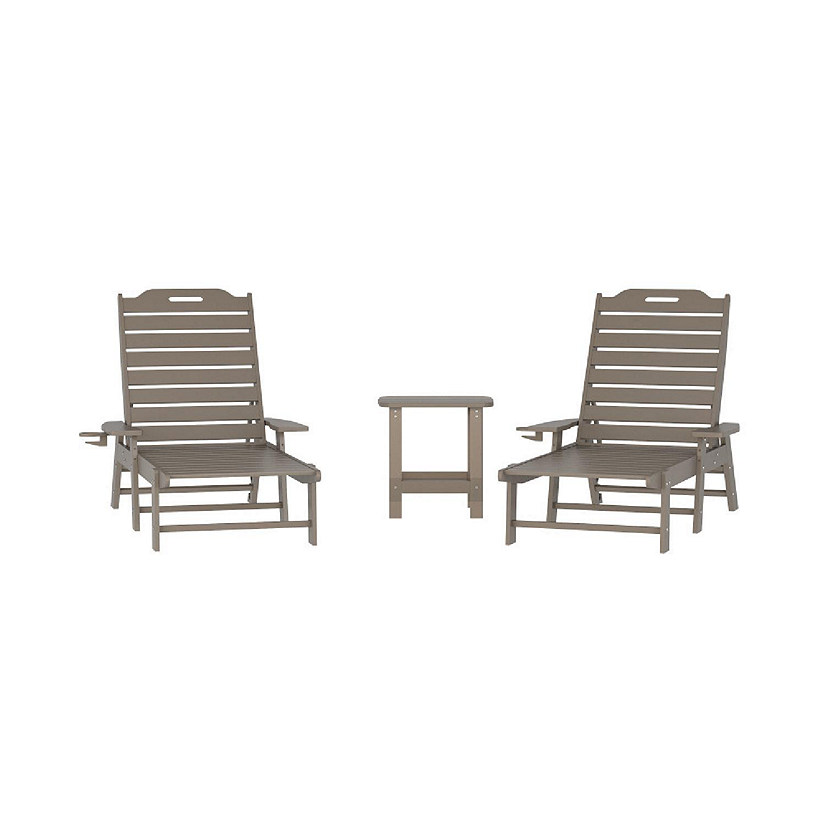 Merrick Lane Brn 3pc Set with Chairs/Table Image