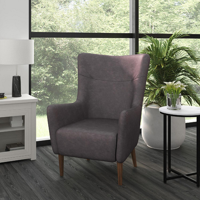 Merrick Lane Dk Gray Wingback Accent Chair Image