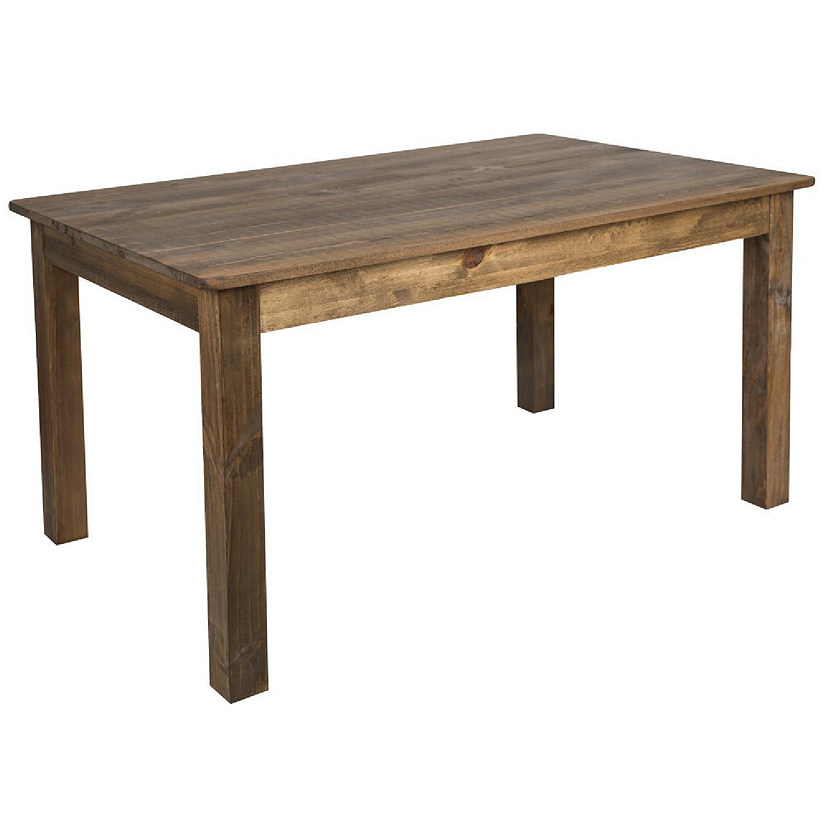 Merrick Lane Jessamine 60" x 38" Rectangular Antique Rustic Solid Pine