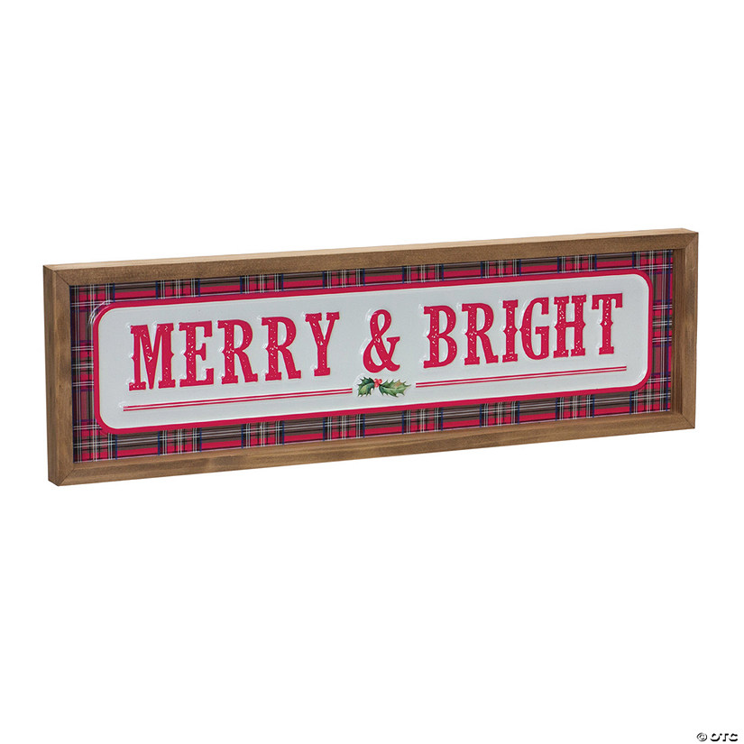 Merry & Bright Sign 19.75"L Image