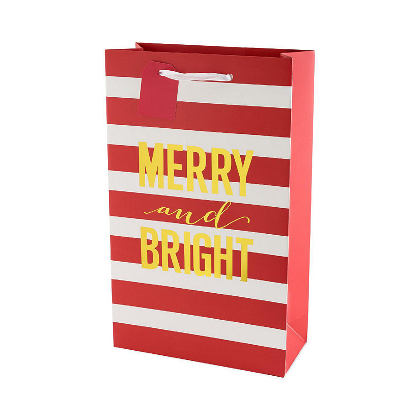 Merry and Bright Stripes Double Bottle Bag Image
